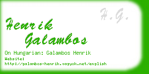 henrik galambos business card